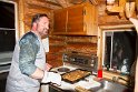 This kid can cook!! We had the best deep fried walleye I have ever had.  Mark; if I catch a batch of trout this winter will you can over and do them justice?  Note the two handled cast aluminum fry pan.