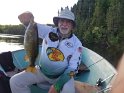 Hoping so hard to catch my first Walleye, I was almost disapointed by this rather nice small mouth bass. My first time catching a smally and my third species for the trip.