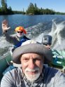 A selfie at twenty knots, love the orange hat Don.